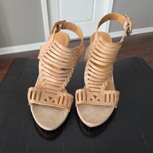 NINE WEST WOMEN'S GLADIATOR CUTOUT HIGH HEEL SANDALS: SIZE 10M